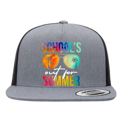 Schools Out For Summer Graduation Students Teacher Flat Bill Trucker Hat