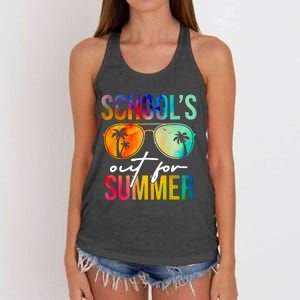 Schools Out For Summer Graduation Students Teacher Women's Knotted Racerback Tank