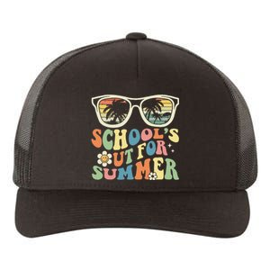 School's Out For Summer Graduation Teacher Sunglasses Retro Yupoong Adult 5-Panel Trucker Hat