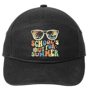 School's Out For Summer Graduation Teacher Sunglasses Retro 7-Panel Snapback Hat