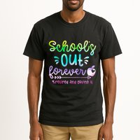 Schools Out Forever Retired & Loving It Funny Teacher Summer Tall T-Shirt