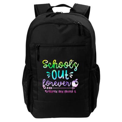 Schools Out Forever Retired & Loving It Funny Teacher Summer Backpack