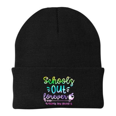 Schools Out Forever Retired & Loving It Funny Teacher Summer Beanie