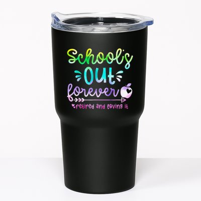 Schools Out Forever Retired & Loving It Funny Teacher Summer Tumbler