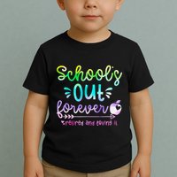 Schools Out Forever Retired & Loving It Funny Teacher Summer Toddler T-Shirt