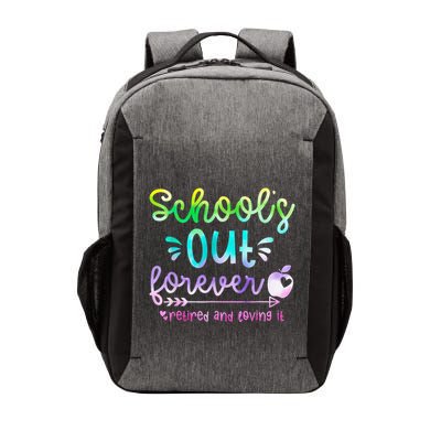 Schools Out Forever Retired & Loving It Funny Teacher Summer Vector Backpack