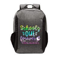Schools Out Forever Retired & Loving It Funny Teacher Summer Vector Backpack