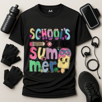 Schools Out For Summer Teacher Summer Vacation Cooling Performance Crew T-Shirt