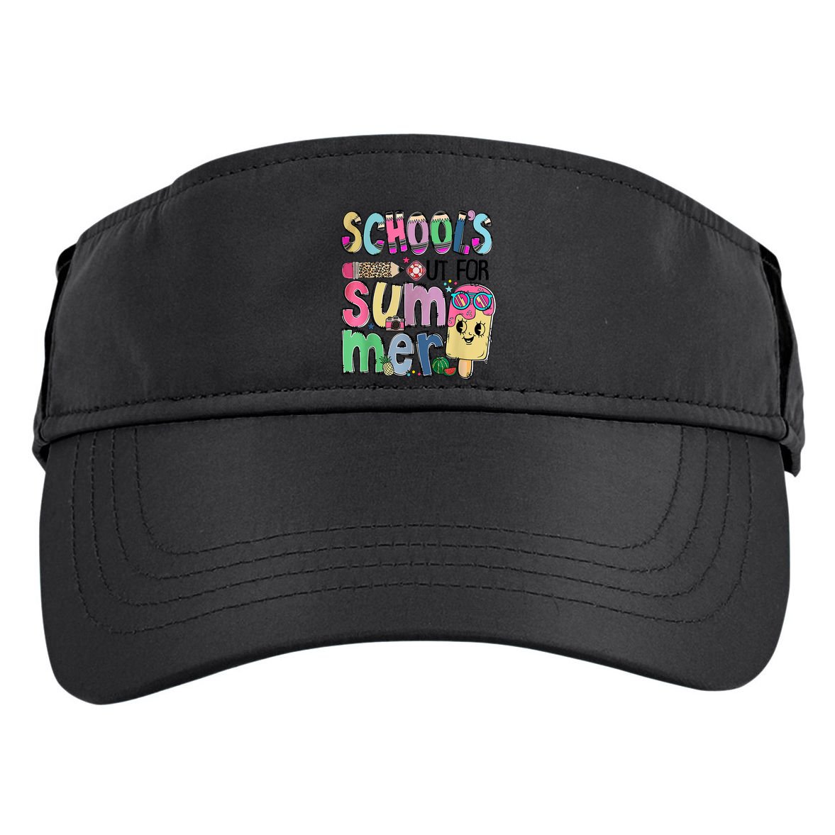 Schools Out For Summer Teacher Summer Vacation Adult Drive Performance Visor