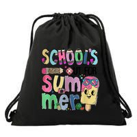 Schools Out For Summer Teacher Summer Vacation Drawstring Bag