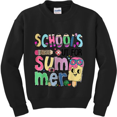 Schools Out For Summer Teacher Summer Vacation Kids Sweatshirt