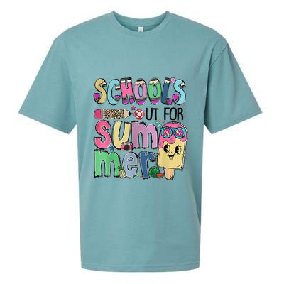 Schools Out For Summer Teacher Summer Vacation Sueded Cloud Jersey T-Shirt