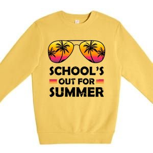 School's Out For Summer Palm Trees Premium Crewneck Sweatshirt