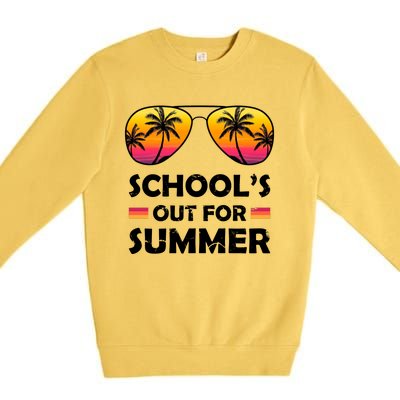 School's Out For Summer Palm Trees Premium Crewneck Sweatshirt