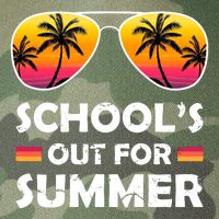 School's Out For Summer Palm Trees Legacy Tie Dye Trucker Hat