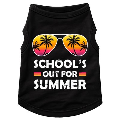 School's Out For Summer Palm Trees Doggie Tank