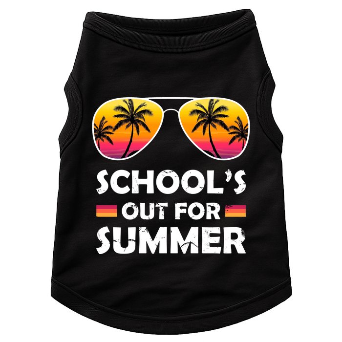 School's Out For Summer Palm Trees Doggie Tank