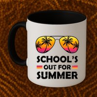 School's Out For Summer Palm Trees Mug