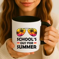 School's Out For Summer Palm Trees Mug