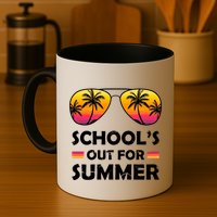 School's Out For Summer Palm Trees Mug