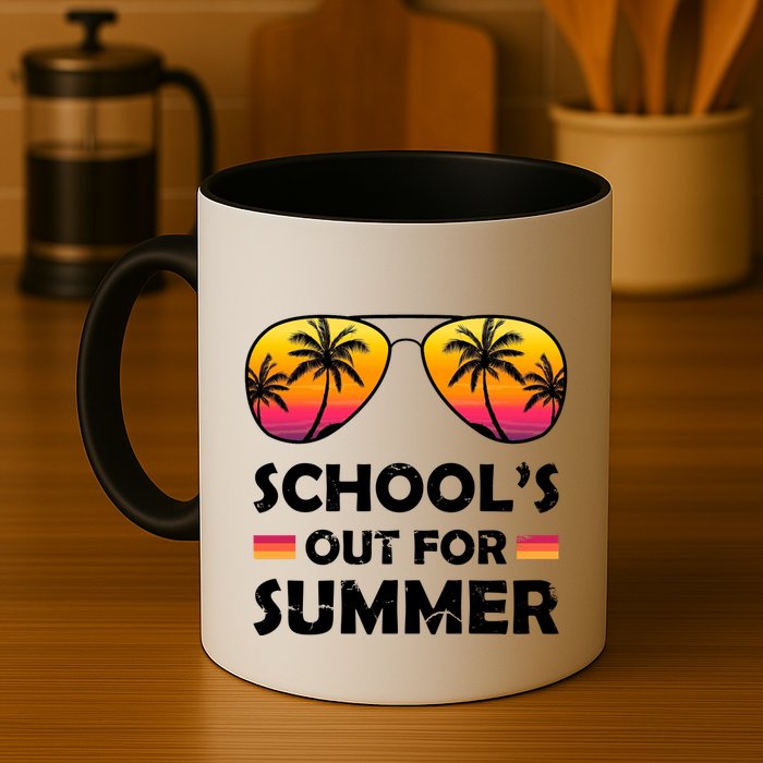 School's Out For Summer Palm Trees Mug