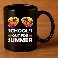 School's Out For Summer Palm Trees 11oz C Handle Ceramic Mug