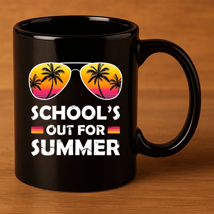 School's Out For Summer Palm Trees 11oz C Handle Ceramic Mug