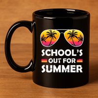 School's Out For Summer Palm Trees 11oz C Handle Ceramic Mug