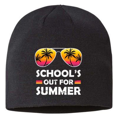 School's Out For Summer Palm Trees Sustainable Beanie