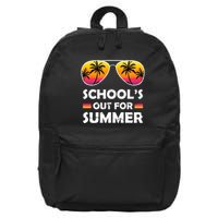 School's Out For Summer Palm Trees 16 in Basic Backpack