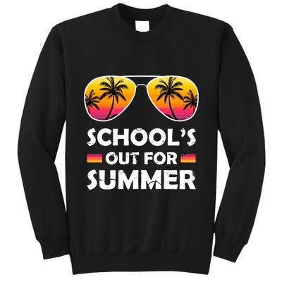 School's Out For Summer Palm Trees Tall Sweatshirt