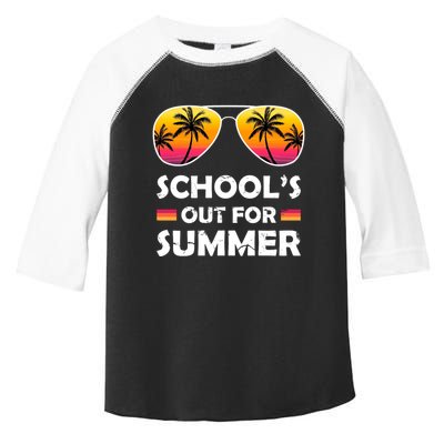 School's Out For Summer Palm Trees Toddler Fine Jersey T-Shirt