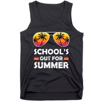 School's Out For Summer Palm Trees Tank Top