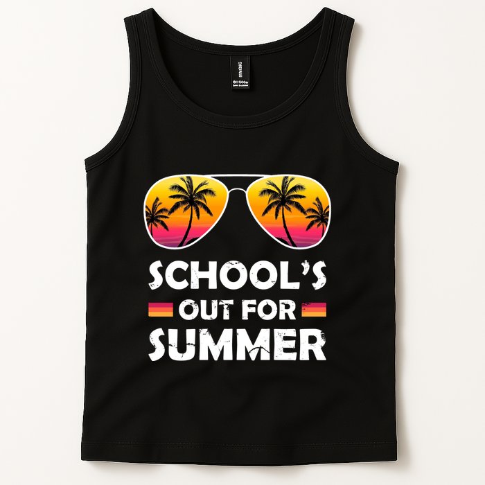 School's Out For Summer Palm Trees Tank Top