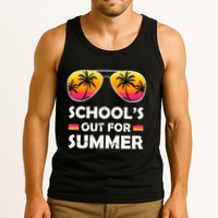 School's Out For Summer Palm Trees Tank Top