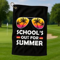 School's Out For Summer Palm Trees Golf Towel