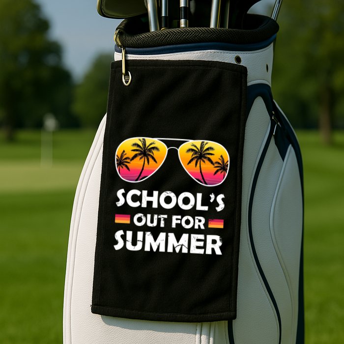 School's Out For Summer Palm Trees Golf Towel