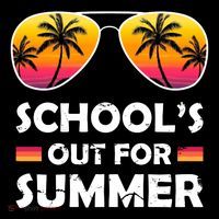 School's Out For Summer Palm Trees Visor