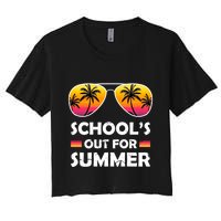 School's Out For Summer Palm Trees Crop Top