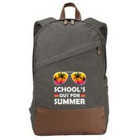 School's Out For Summer Palm Trees Cotton Canvas Backpack