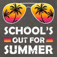 School's Out For Summer Palm Trees Cotton Canvas Backpack