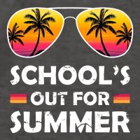 School's Out For Summer Palm Trees Vector Backpack