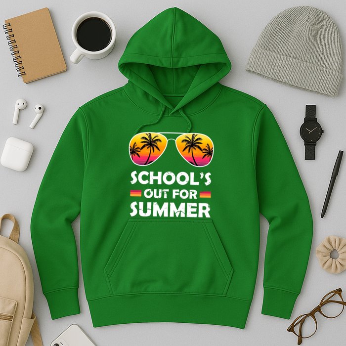 School's Out For Summer Palm Trees Hoodie