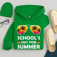 School's Out For Summer Palm Trees Hoodie