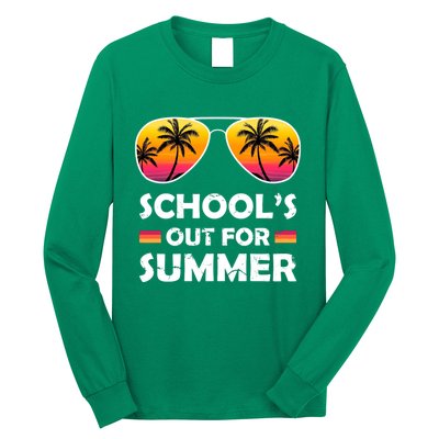 School's Out For Summer Palm Trees Long Sleeve Shirt