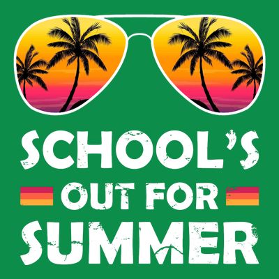 School's Out For Summer Palm Trees T-Shirt