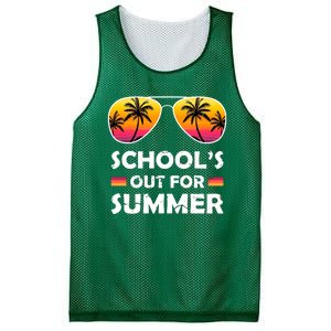 School's Out For Summer Palm Trees Mesh Reversible Basketball Jersey Tank