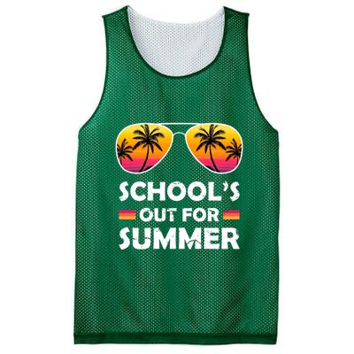 School's Out For Summer Palm Trees Mesh Reversible Basketball Jersey Tank