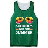 School's Out For Summer Palm Trees Mesh Reversible Basketball Jersey Tank