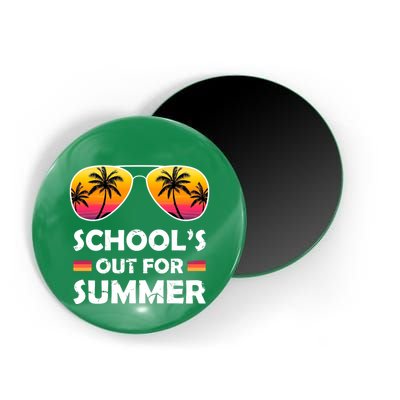 School's Out For Summer Palm Trees Magnet